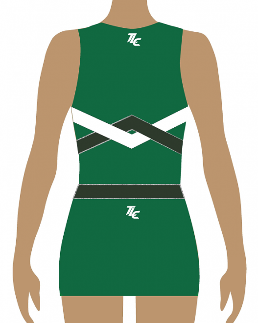 Green Polyester Cheerleading Uniform