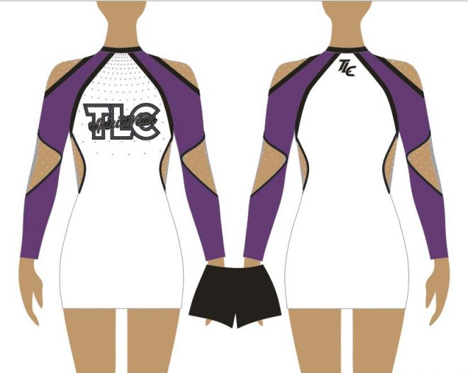 Purple Cheerleading & Dance Uniform Costume